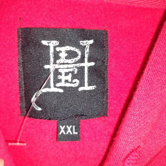 Ed Hardy Skull Flame Cobra Hoodie Sweatshirt RED Graphic Y2K Men's XXL NWT - Picture 4 of 5